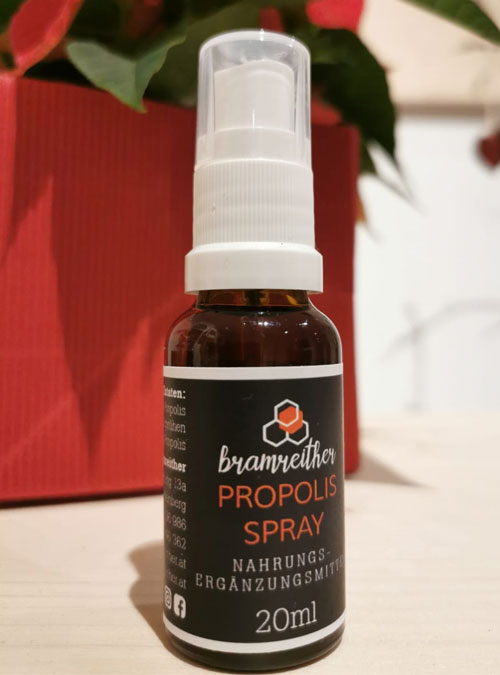 Bio Imkerei Bramreither - Mühlviertel - Rohrbach - Apitherapie - Die Anwendung von Bienenprodukten - Propolis Spray - Nahrungsergänzung