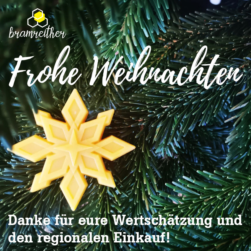 Bio Imkerei Bramreither, Bio Honig aus dem Mühlviertel in Österreich, Bezirk Rohrbach, Frohe Weihnachten 2022